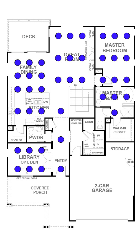 CAD floor plan for multi-point VR