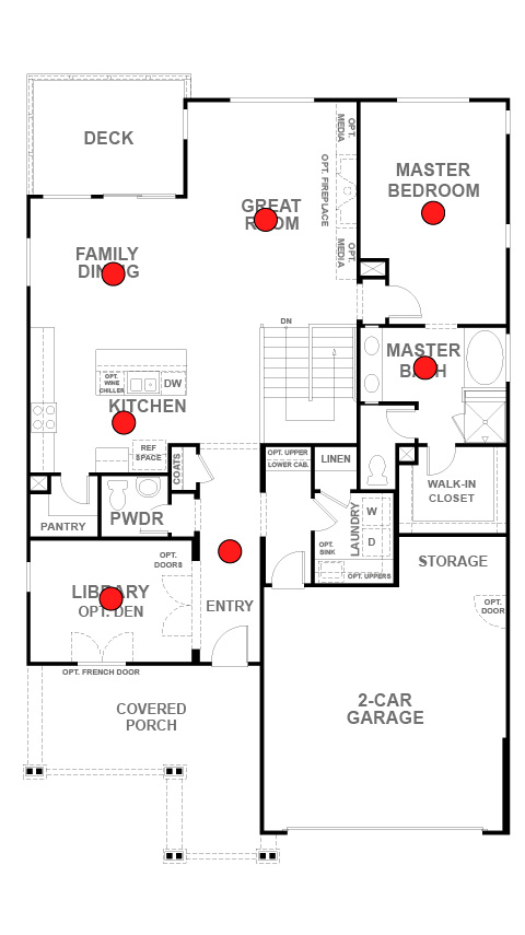 CAD floor plan for single-point VR